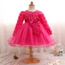 Load image into Gallery viewer, Red Floral Christening Gown Baby Girl Bows Dresses Girls' Dress Vestidos Infantis Party Dress Clothing Autumn Winter Long Sleeve