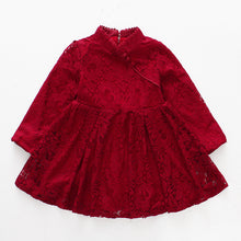 Load image into Gallery viewer, Chinese Style Winter Warm Embroidery Girl Dress Children Girls's Clothing Ball Gown Girls Clothes Party Princess Dress 2-8 yrs