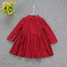 Load image into Gallery viewer, Chinese Style Winter Warm Embroidery Girl Dress Children Girls's Clothing Ball Gown Girls Clothes Party Princess Dress 2-8 yrs