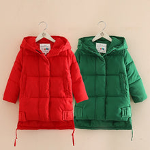 Load image into Gallery viewer, Fashion Baby Hooded Cotton-padded Jacket 2018 Winter New Girls' Children's Clothing Cotton Children Thickened Medium-length Coat