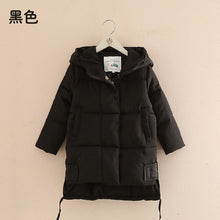 Load image into Gallery viewer, Fashion Baby Hooded Cotton-padded Jacket 2018 Winter New Girls' Children's Clothing Cotton Children Thickened Medium-length Coat