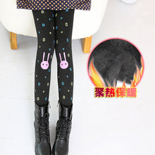 Load image into Gallery viewer, Warmer Winter Girls Leggings Plus Velvet Knitting Skinny Cartoon Pants Children Elastic Thicker Girls' Trousers Kids Clothing
