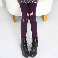 Load image into Gallery viewer, Warmer Winter Girls Leggings Plus Velvet Knitting Skinny Cartoon Pants Children Elastic Thicker Girls' Trousers Kids Clothing