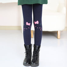 Load image into Gallery viewer, Warmer Winter Girls Leggings Plus Velvet Knitting Skinny Cartoon Pants Children Elastic Thicker Girls' Trousers Kids Clothing