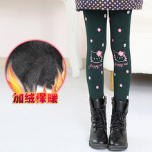 Load image into Gallery viewer, Warmer Winter Girls Leggings Plus Velvet Knitting Skinny Cartoon Pants Children Elastic Thicker Girls' Trousers Kids Clothing