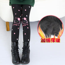 Load image into Gallery viewer, Warmer Winter Girls Leggings Plus Velvet Knitting Skinny Cartoon Pants Children Elastic Thicker Girls' Trousers Kids Clothing