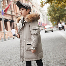 Load image into Gallery viewer, Boys' Down Jacket Long Section Thickening 2019 New Winter Casual Children's Clothing Jacket