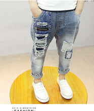 Load image into Gallery viewer, Children's clothing boys' pants 2019 spring and autumn new kids trousers casual jeans 3-12 years