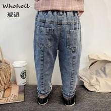 Load image into Gallery viewer, Whoholl 2019 Spring And Autumn Kids Clothing Casual Jeans Pants, Children's Clothing Baby Girls Denim Pencil Pants Girls' Jeans