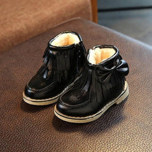 Load image into Gallery viewer, Winter Children's Martin Boots Girls Snow Boots Tassels In The Boots And Velvet Thick Warm Cotton Shoes Size 21-30 B205