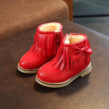Load image into Gallery viewer, Winter Children's Martin Boots Girls Snow Boots Tassels In The Boots And Velvet Thick Warm Cotton Shoes Size 21-30 B205