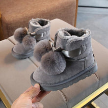 Load image into Gallery viewer, Winter girls snow boots leather children's boots 2018 new fashion girls plus velvet thick warm short boots non-slip cotton shoes