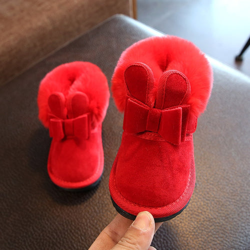 Boots For princess girls baby warm cotton Children's shoes