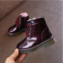 Load image into Gallery viewer, New Children's Boots Fashion Kids Girls Boys Waterproof Leather Shoes