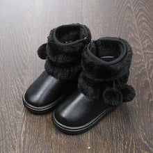 Load image into Gallery viewer, Winter Children's Snow Boots Kids Leather Shoes Plush Cotton Boots Slip-On Waterproof Girls Boots Fashion Kids Boots Size 21-30