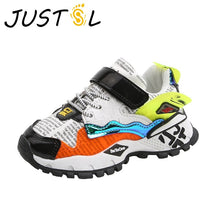 Load image into Gallery viewer, JUSTSL Children's Sports Shoes 2019 Autumn Kids Fashion Sneakers Newspaper Pattern Boys Girls Casual Student shoes