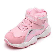 Load image into Gallery viewer, JUSTSL Children's toddler shoes new winter plus velvet boys girls keep warm shoes kids leather casual snow boots size 21-32