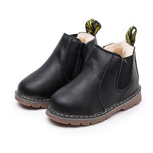 Load image into Gallery viewer, Children's Riding Boots Autumn Fashion Child Leather Snow Boots Casual Keep Warm Plush Baby Boys Ankle Boots Winter Zipper Shoes