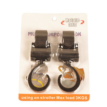 Load image into Gallery viewer, Baby Stroller Hooks Multifunctional Rotate 360 Diaper Bag Hanger Baby Activity Gear Stroller Accessories 2pcs/set