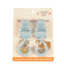 Load image into Gallery viewer, Baby Stroller Hooks Multifunctional Rotate 360 Diaper Bag Hanger Baby Activity Gear Stroller Accessories 2pcs/set