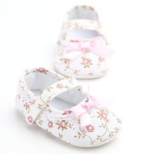 Load image into Gallery viewer, Mary Jane Ballet Dress Baby Toddler First Walkers Crib Floral Soft Soled Anti-Slip Shoes Infant Newborn Girls Princess Shoes