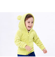 Load image into Gallery viewer, Fall Winter for Children Boys' Fur Soft Fleece Hoodie Hooded Jacket Outerwear Coat Clothing with Cartoon Bear Ears high quality