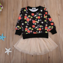 Load image into Gallery viewer, Cute Kids Baby Girls Clothes Long Sleeve Floral Sweatshirt T-shirt Tops+Tutu Skirts 2pcs Autumn Outfits Winter Clothes Set