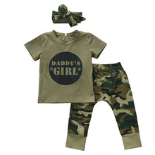 Load image into Gallery viewer, Newborn Baby Boys' Clothes Set Daddy's Boy Girl Tops T-Shirt+Camouflage Pants Cute Outfits Set Clothing Baby Girls Fashion