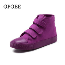 Load image into Gallery viewer, Children's shoes Boys and Girls High-top Casual Shoes  Spring Autumn Candy color Canvas Shoes Children's  Board Shoes