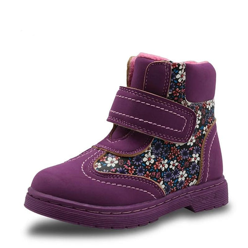 Boots, Floral Shoes Warm Plush Kids for Toddler Girls Winter Autumn