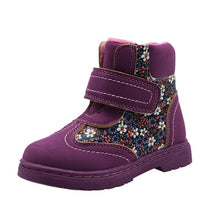 Load image into Gallery viewer, Boots, Floral Shoes Warm Plush Kids for Toddler Girls Winter Autumn