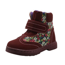 Load image into Gallery viewer, Boots, Floral Shoes Warm Plush Kids for Toddler Girls Winter Autumn