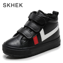 Load image into Gallery viewer, SKHEK Winter Girls Boys Snow Boots Waterproof Ankle Kids Boots Flat Warm Plush Lining Children's Shoes Winter Boots For Girls