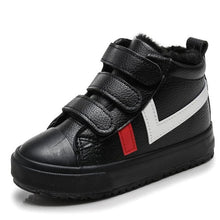 Load image into Gallery viewer, SKHEK Winter Girls Boys Snow Boots Waterproof Ankle Kids Boots Flat Warm Plush Lining Children's Shoes Winter Boots For Girls