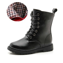 Load image into Gallery viewer, Boys Girls Boots Children's Winter Boots Shoes Waterproof Martin Boot Ankle For Kids Female Snow Fur Red Black