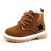 Load image into Gallery viewer, HaoChengJiaDe Children's Boys Girls Winter Fur Boots Kids Non-slip Warm Snow Boots Wool Students Sports Shoes Brown Black Brown
