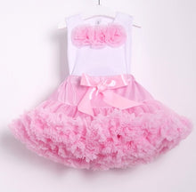Load image into Gallery viewer, NEW baby tutu set Girls' Baby Clothing chiffon pettiskirt set girls clothing set two pieces baby 1 birthday set