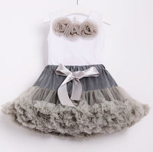 Load image into Gallery viewer, NEW baby tutu set Girls' Baby Clothing chiffon pettiskirt set girls clothing set two pieces baby 1 birthday set
