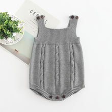 Load image into Gallery viewer, INS Summer Knitted Rompers Newborn In Baby Girls' Rompers&amp;Jumpsuit Vest Top Tee Kids Boys Gray Rompers 0-3 Years Girl Clothing