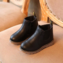 Load image into Gallery viewer, KKABBYII Children's Shoes Autumn Winter Boys Girls Low Short Leisure Leather retro Martin Waterproof Boots Kids Botas Infantis