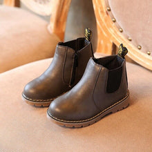 Load image into Gallery viewer, KKABBYII Children's Shoes Autumn Winter Boys Girls Low Short Leisure Leather retro Martin Waterproof Boots Kids Botas Infantis