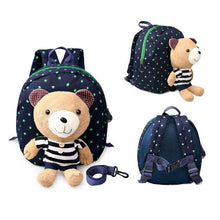 Load image into Gallery viewer, Cartoon Cute Bear Baby Harnesses Leashes Activity&amp;Gear Walking Anti-lost Bag for kids Safety Plush Backpack Child School bags