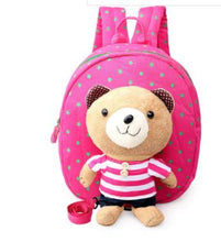 Load image into Gallery viewer, Cartoon Cute Bear Baby Harnesses Leashes Activity&amp;Gear Walking Anti-lost Bag for kids Safety Plush Backpack Child School bags
