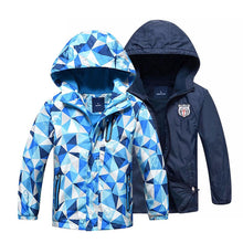 Load image into Gallery viewer, Kids Clothes Children Outerwear Warm Polar Fleece Coat Hooded Waterproof Windproof Baby Boys Jackets For 3-12Y Autumn Winter