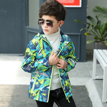 Load image into Gallery viewer, Kids Clothes Children Outerwear Warm Polar Fleece Coat Hooded Waterproof Windproof Baby Boys Jackets For 3-12Y Autumn Winter