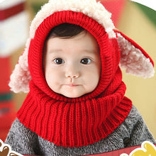 Load image into Gallery viewer, Children Hat Winter Warm Kids Comfortable Knitted Hat Smile Face Solid Cap Earflap Beanie Crochet Baby Boys Clothes Girls Hats