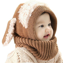 Load image into Gallery viewer, Children Hat Winter Warm Kids Comfortable Knitted Hat Smile Face Solid Cap Earflap Beanie Crochet Baby Boys Clothes Girls Hats
