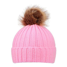 Load image into Gallery viewer, Children Hat Winter Warm Kids Comfortable Knitted Hat Smile Face Solid Cap Earflap Beanie Crochet Baby Boys Clothes Girls Hats
