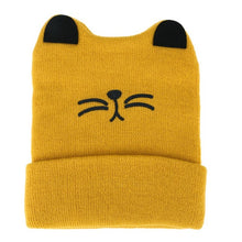 Load image into Gallery viewer, Children Hat Winter Warm Kids Comfortable Knitted Hat Smile Face Solid Cap Earflap Beanie Crochet Baby Boys Clothes Girls Hats