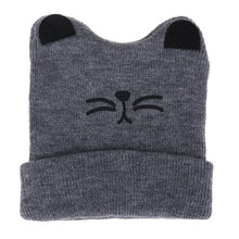 Load image into Gallery viewer, Children Hat Winter Warm Kids Comfortable Knitted Hat Smile Face Solid Cap Earflap Beanie Crochet Baby Boys Clothes Girls Hats